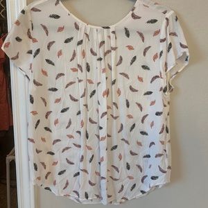 Feather chiffon top
